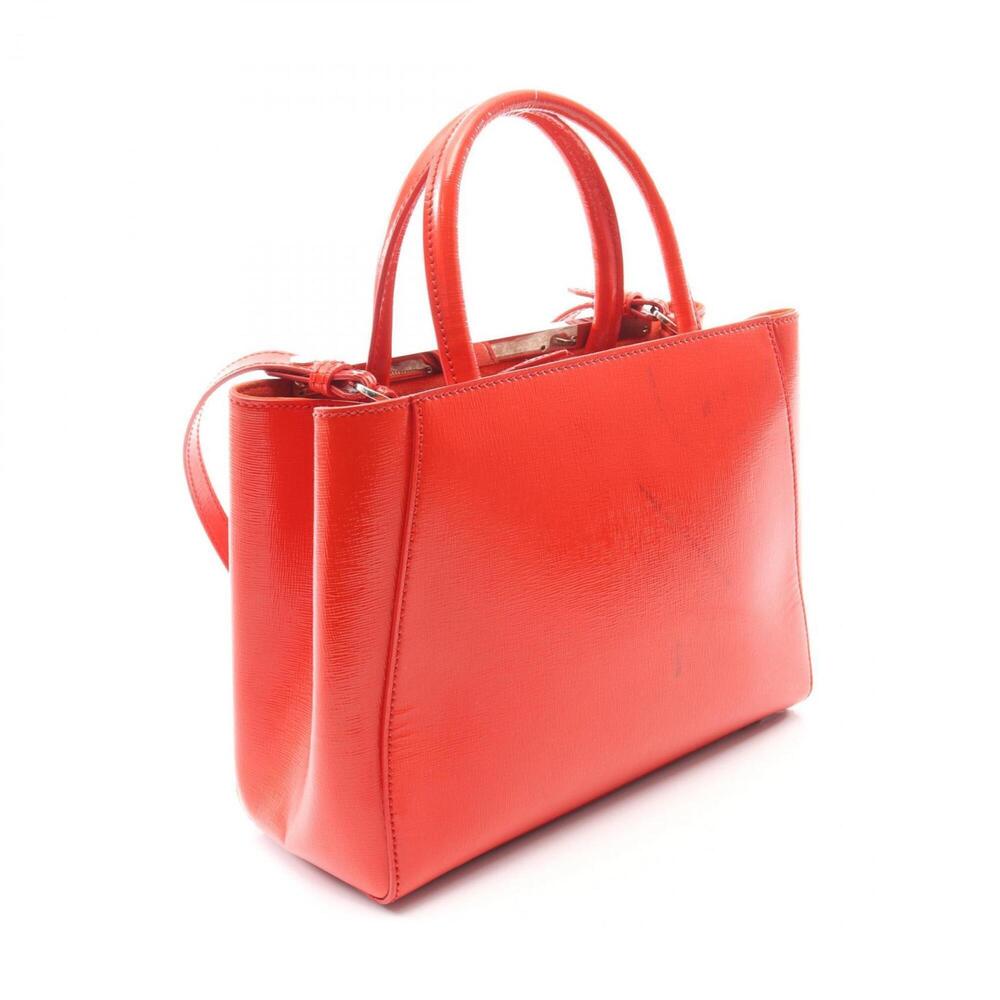 Fendi Petite 2jours 2-Way Handbag, Patent Leather, Women's, Red (8BH253) - Picture 2 of 9